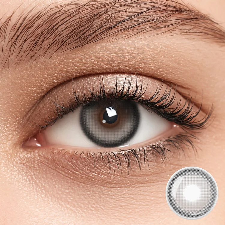 Cream Gray Coloured Contact Lenses