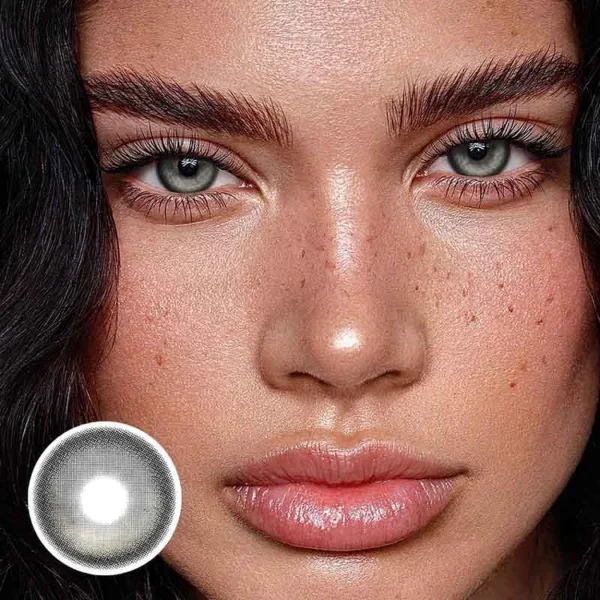 Cream Gray Coloured Contact Lenses - Image 2