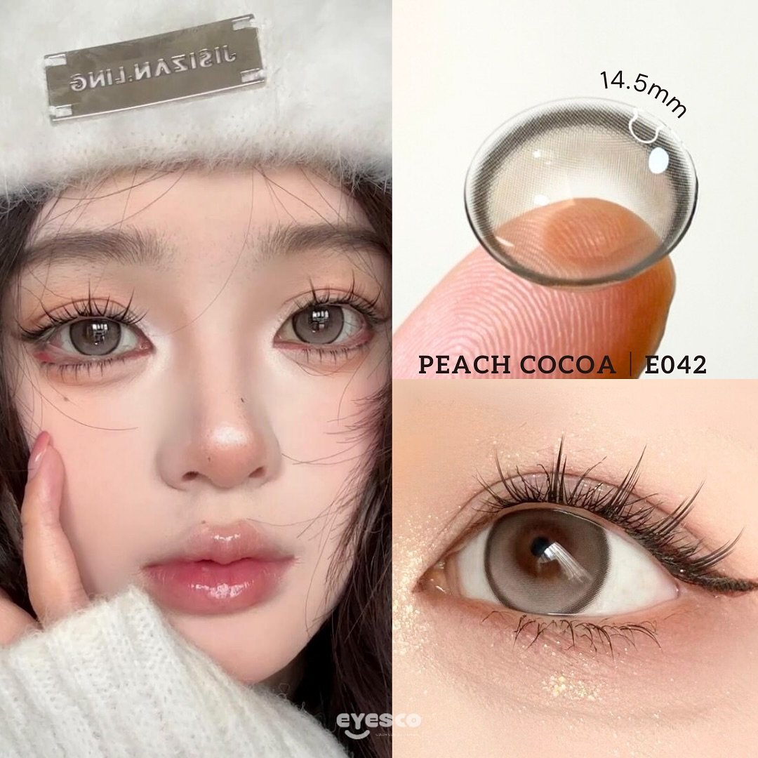 Peach Cocoa Coloured Contact Lenses