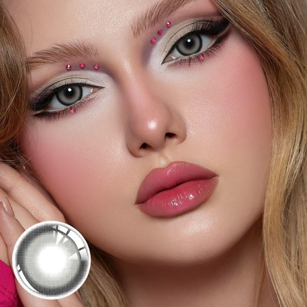 Snowball Grey Coloured Contact Lenses - Image 2
