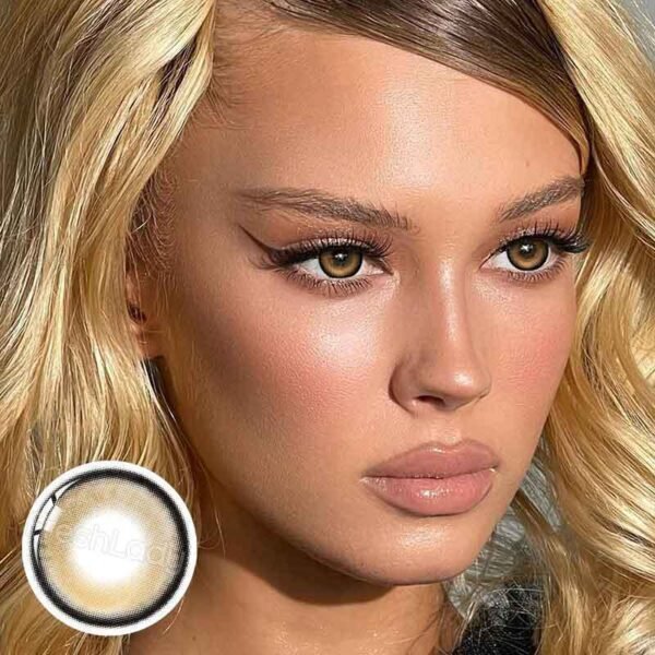 Bubble Brown Coloured Contact Lenses - Image 2