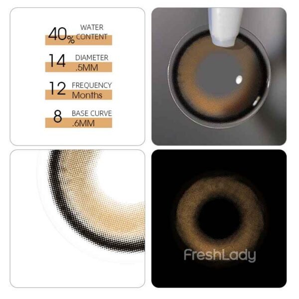 Bubble Brown Coloured Contact Lenses - Image 5