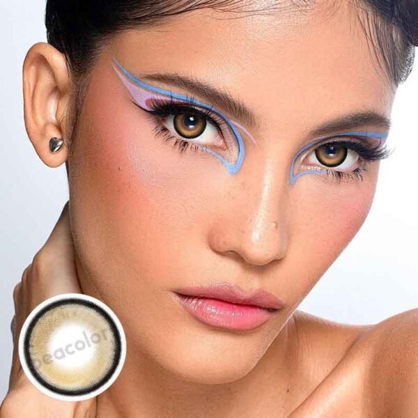 Bubble Brown Coloured Contact Lenses - Image 4