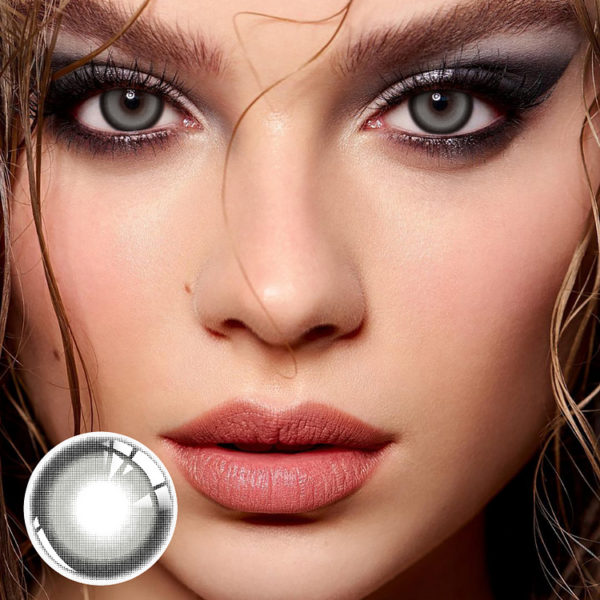 Snowball Grey Coloured Contact Lenses - Image 3