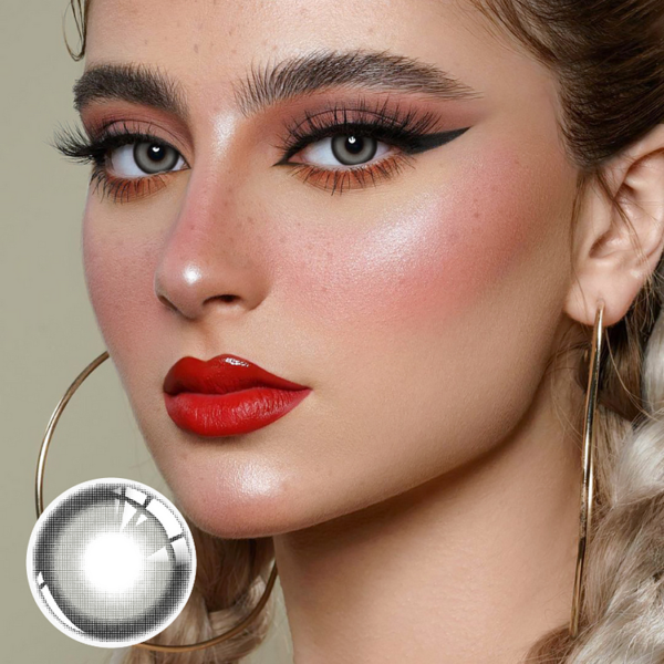 Snowball Grey Coloured Contact Lenses - Image 4
