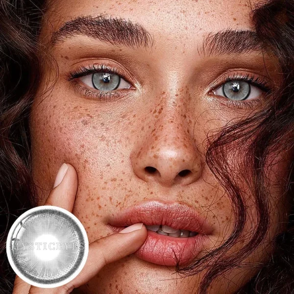 Smokey Gray Coloured Contact Lenses - Image 2