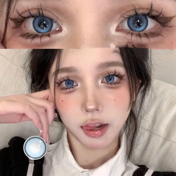 Bubble Blue Coloured Contact Lenses - Image 5