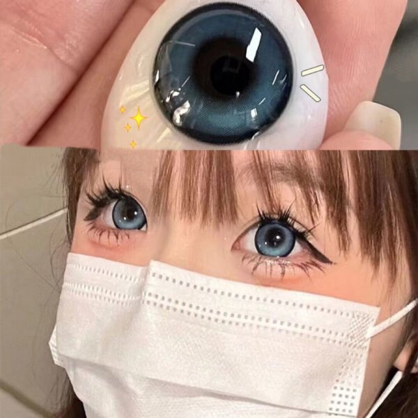 Bubble Blue Coloured Contact Lenses - Image 4